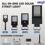 Ip65 Outdoor All In One Solar Street Lamp Integrated Led Solar Street Light