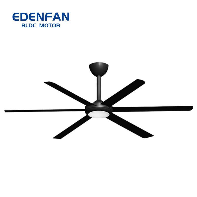 Industrial large ceiling fan light 72inch 84inch 96inch 6 aluminum blades DC motor low noise