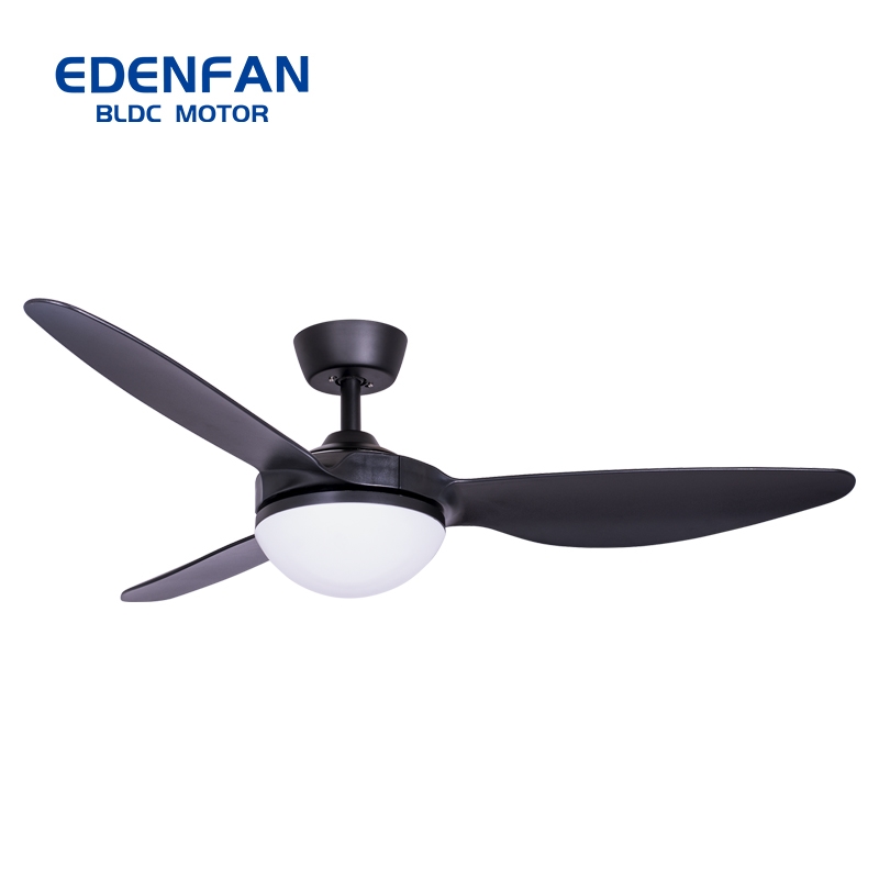 Super wide Angle 52inch ceiling fan with light 3 ABS blades DC motor electric fan
