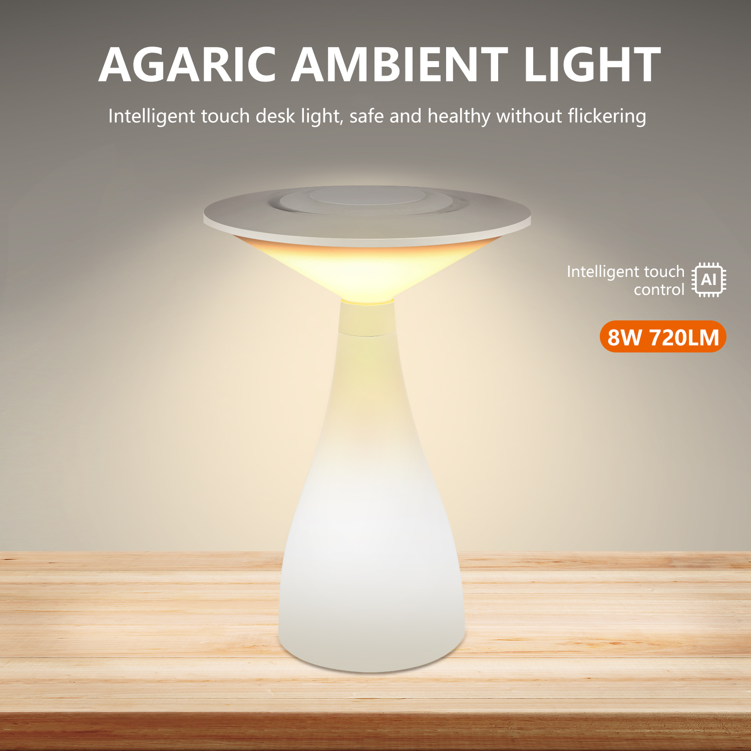 Modern portable touch control dimmable rechargeable led table lamp indoor lamp desk with battery