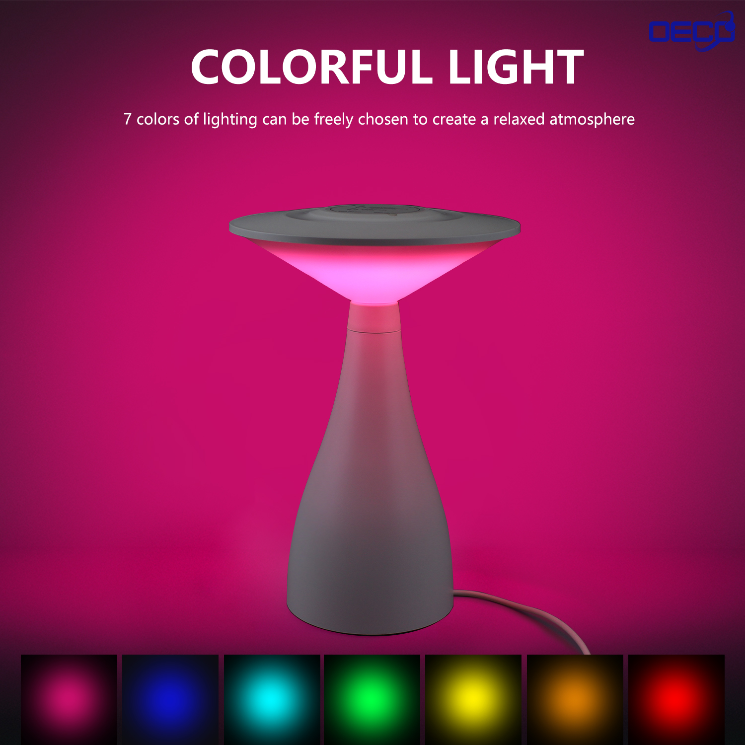 New Design Room Decoration USB Charging Night Light Small RGB Led Light Rechargeable Table Light