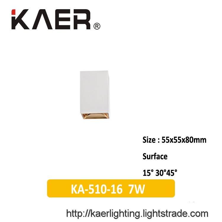 commercial indoor flicker free surface square down light 7W-42W