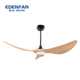 Modren ceiling fan with LED light 43inch 52inch 60inch electric fan 3 ABS blades DC motor