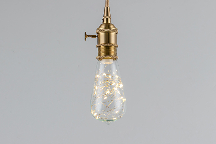 ST64 copper wire lamp Edison LED Silver wire lamp string decorative bulb