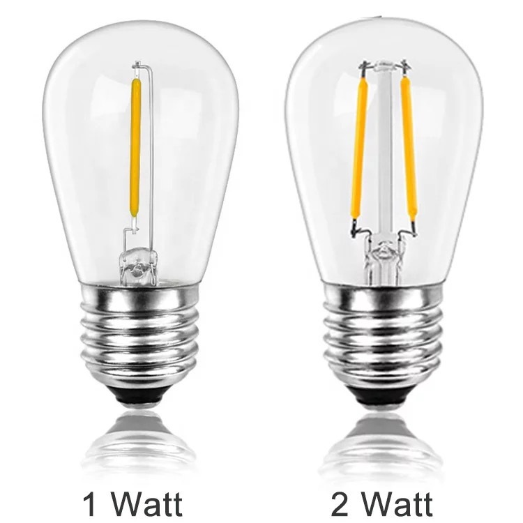 S14led filament bulb E27 screw 1W2W plastic pc Edison bulb
