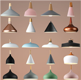 Simple Nordic style dining room chandelier retro creative lampshade lights