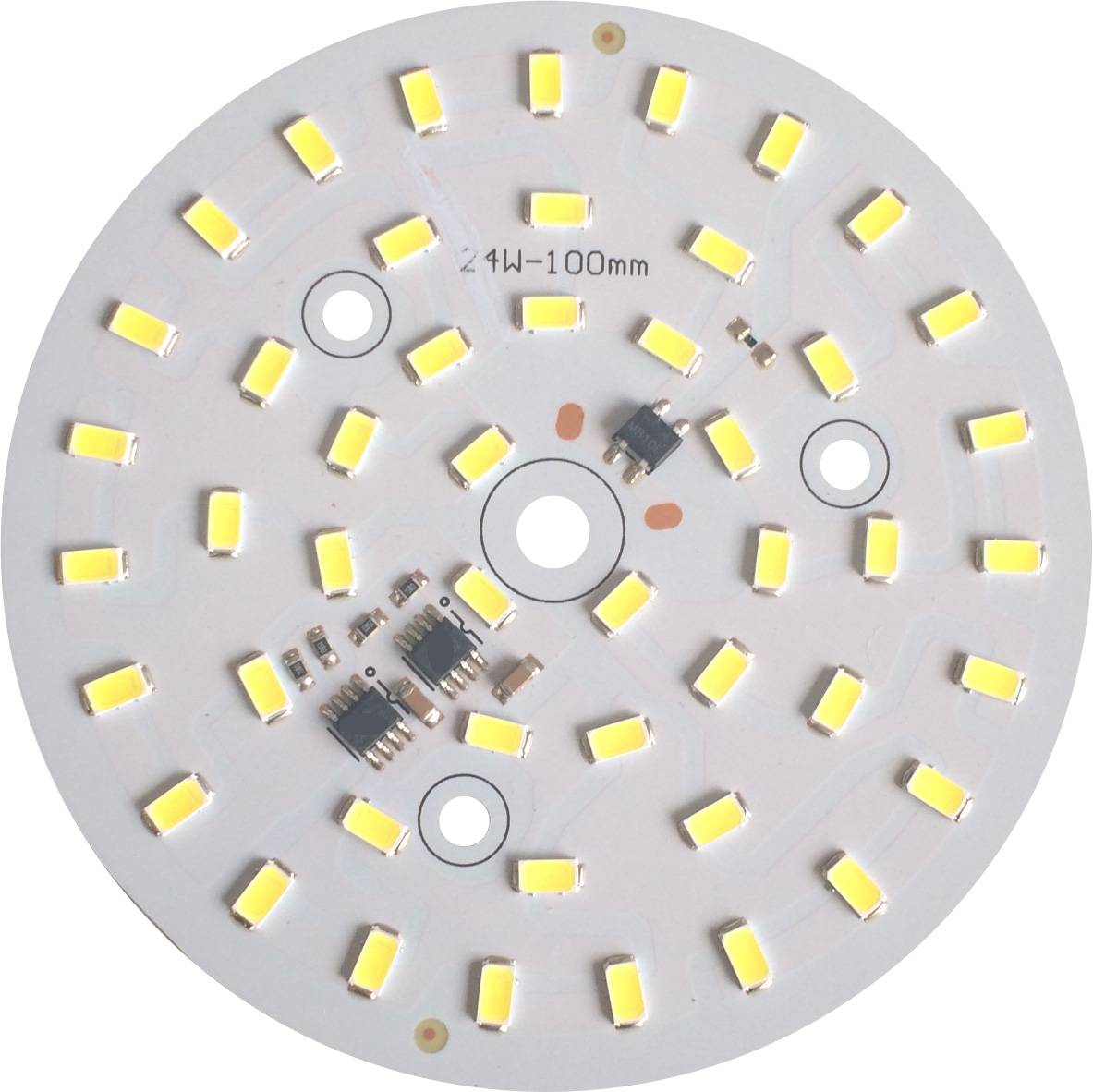 24W AC 220v LED PCB With Integrated IC Driver Warm white White Driverless Aluminum