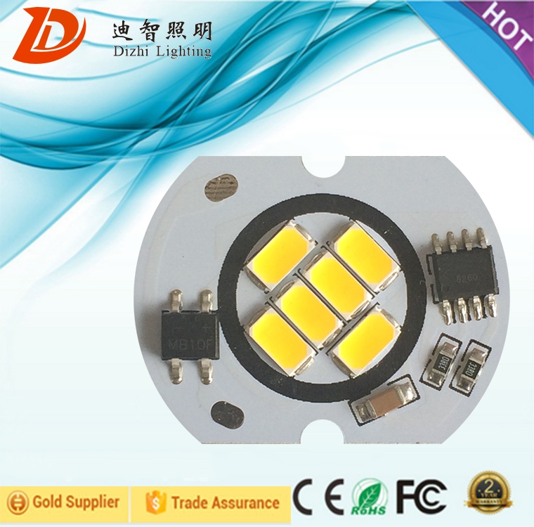 6W AC 220V pcb with integrated IC driver Driverless led bulb PCB board Direct to AC 220V