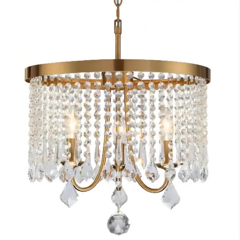 American country retro living room decoration Crystal Chandelier French restaurant Hotel bedroom Hom