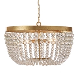 French pastoral light luxury crystal bead curtain chandelier North American rural retro export desig