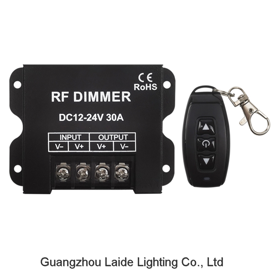 DC12-24V LED monochrome wireless knob remote control RF 3-key LED flexible dimmer switch controller