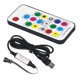 DC5V mini RGB RF Led controller wireless 17 key remote control magic Led light with dimmer