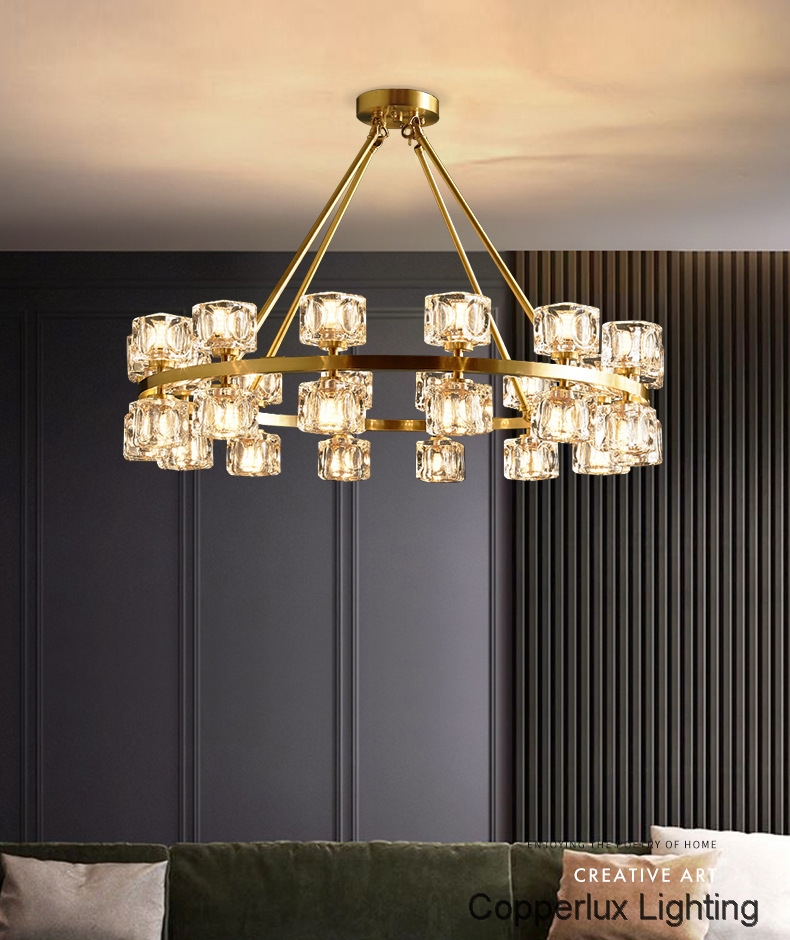 Luxury Copper crystal chandeliar