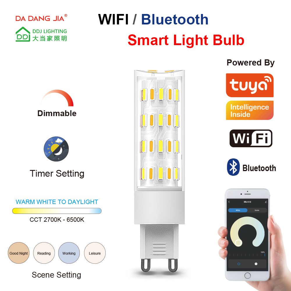 WIFI Bluetooth G9 LED 4W Dimmable 2700-6500K