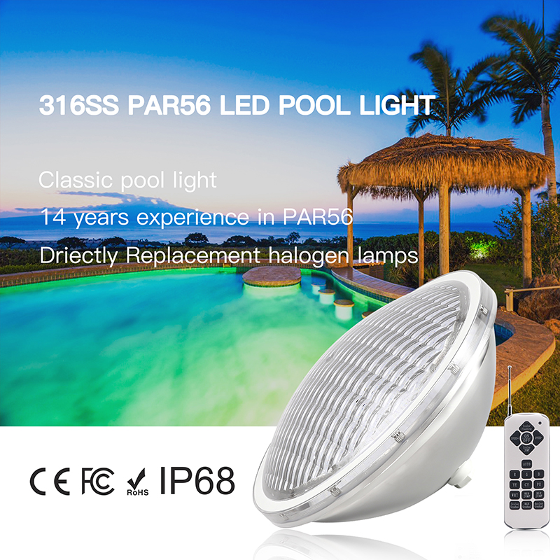 IP68 18W 24W 35W 316SS PAR56 Underwater lamp LED Swimming Pool Light