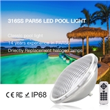 IP68 18W 24W 35W 316SS PAR56 Underwater lamp LED Swimming Pool Light