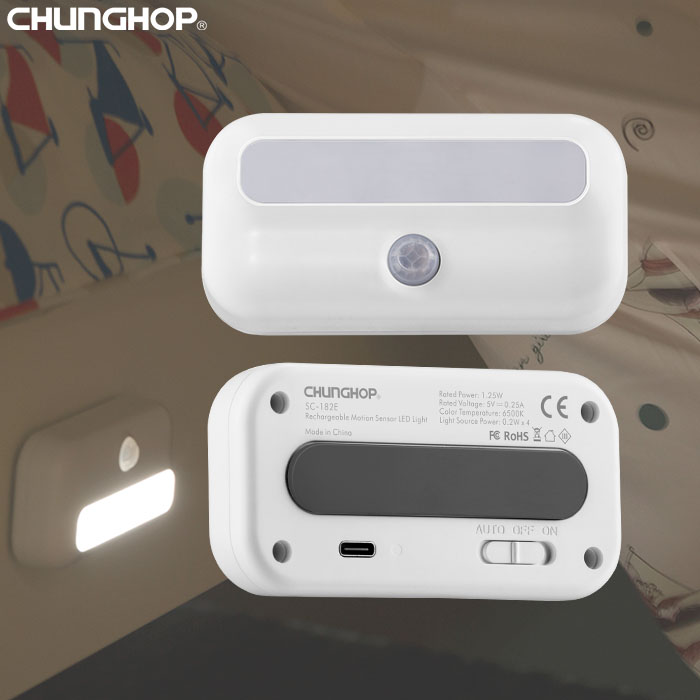 SC-182E Cordless Indoor Pir Motion Sensor Light Cabinet Closet Light Night Light With Sensor
