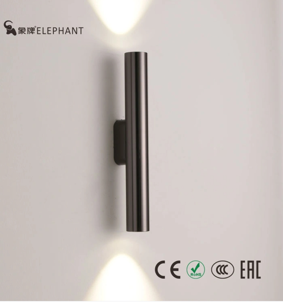 15W IP44 Wall Mounted Hallway Sconce LED Villa Hotel Building Aluminum Long Tube Electroplated Pearl