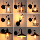 Retro wall light industrial wind iron art creative bar restaurant lighting