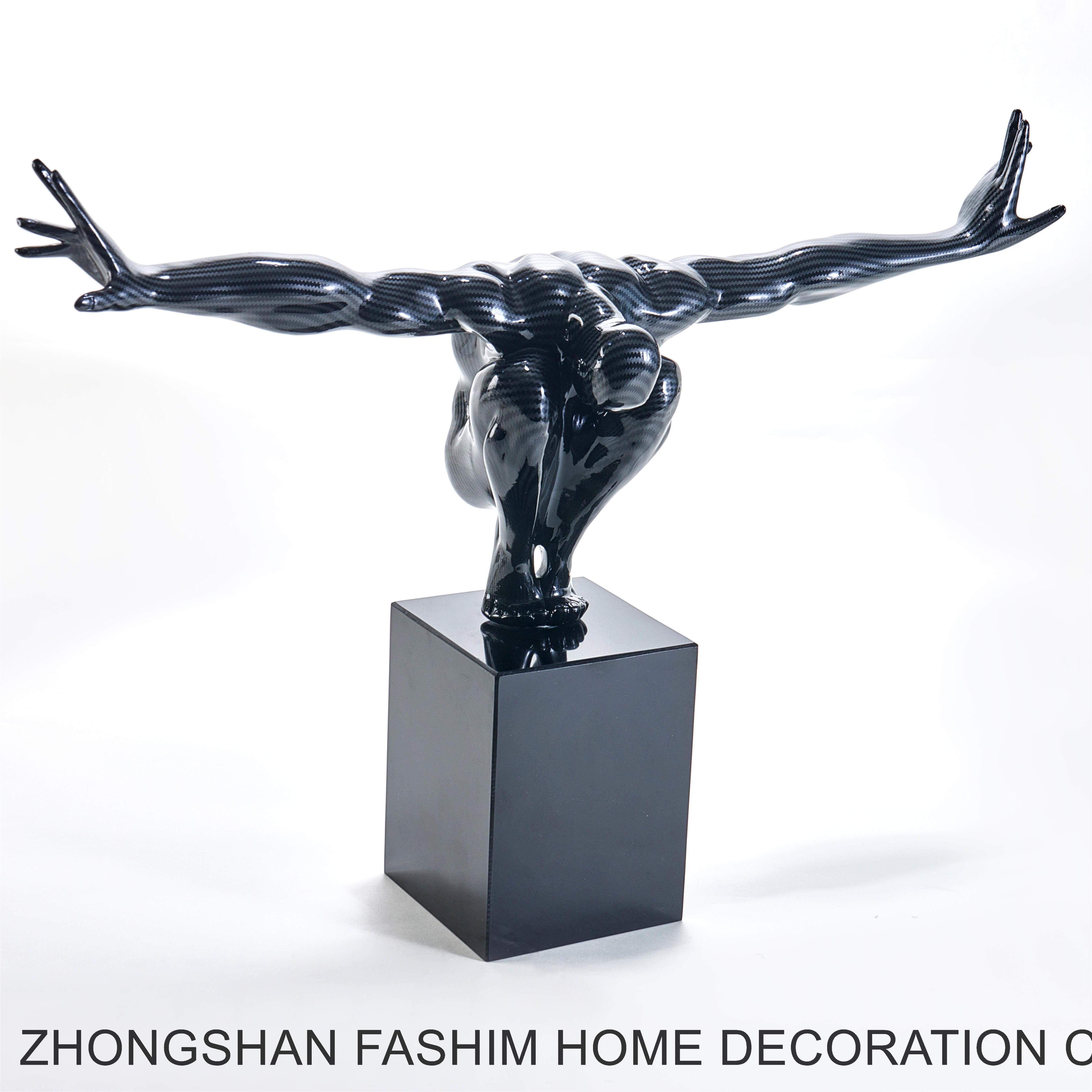 Fashimdecor carbon fiber humanoid home decoration ornaments