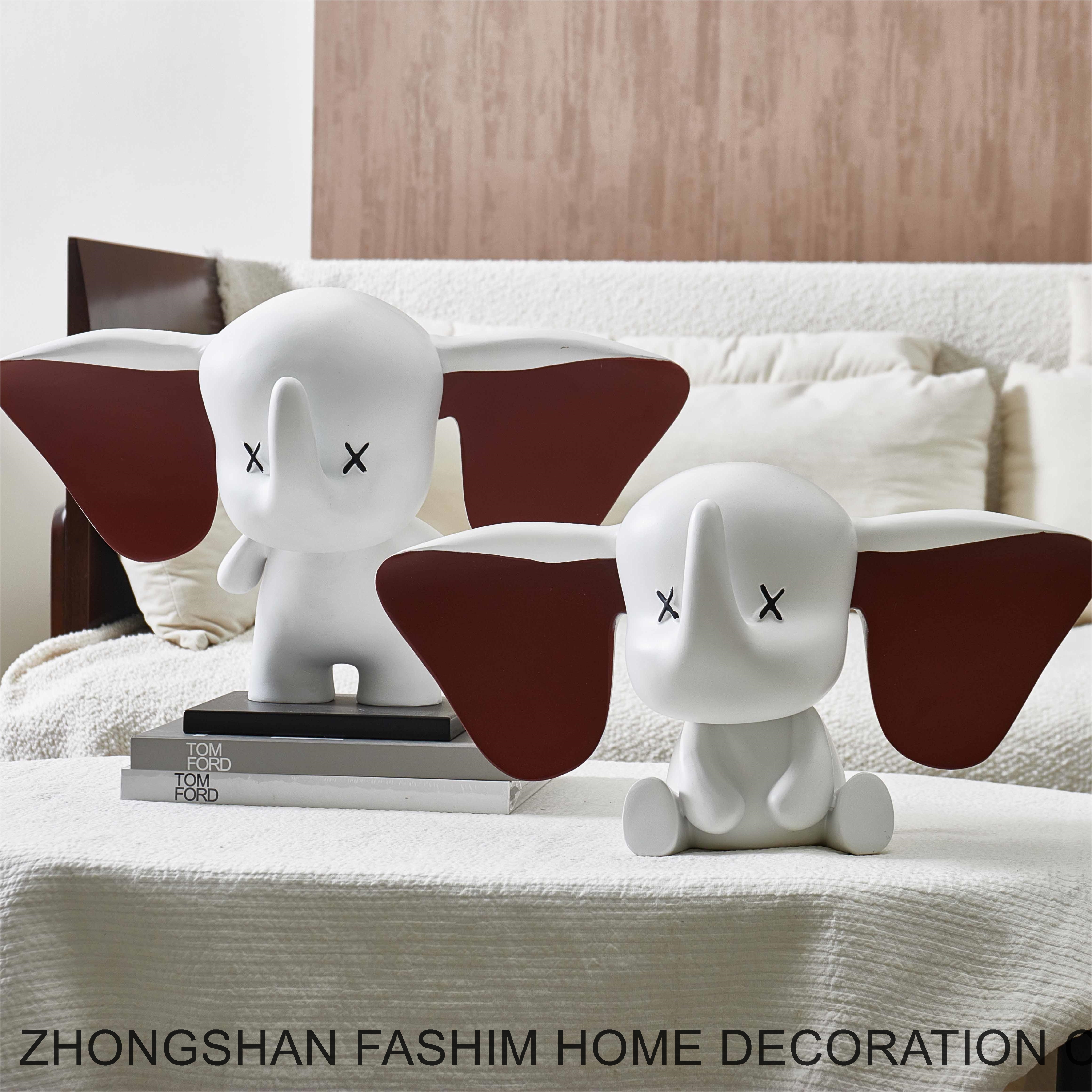 Fashimdecor Big-eared elephant home decoration ornaments