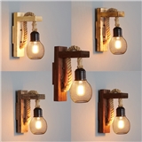 Vintage Cafe decoration lighting Restaurant bar Creative wood art wood wall lights