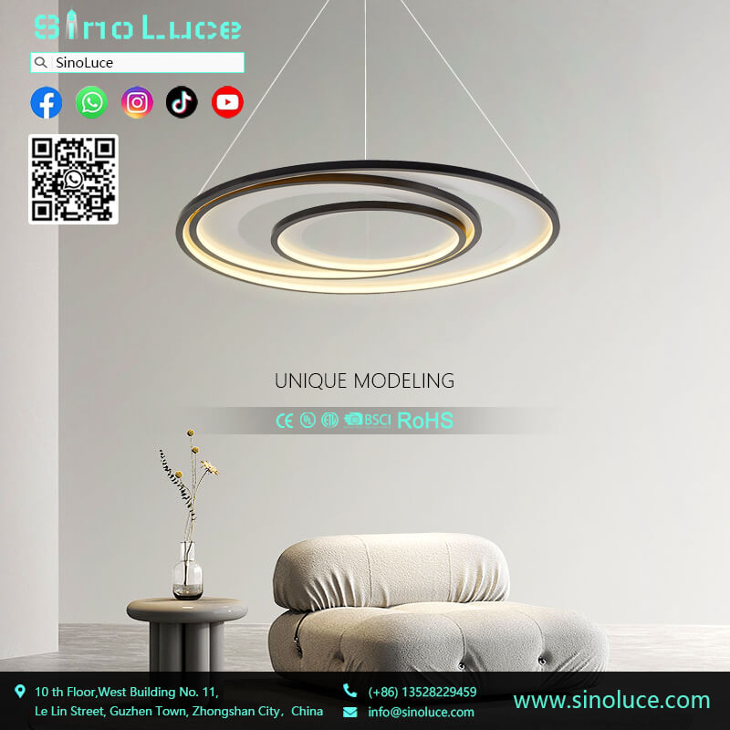 Modern Chandelier for Living Room Black Mid Century Modern Lights Fixture Ceiling Light