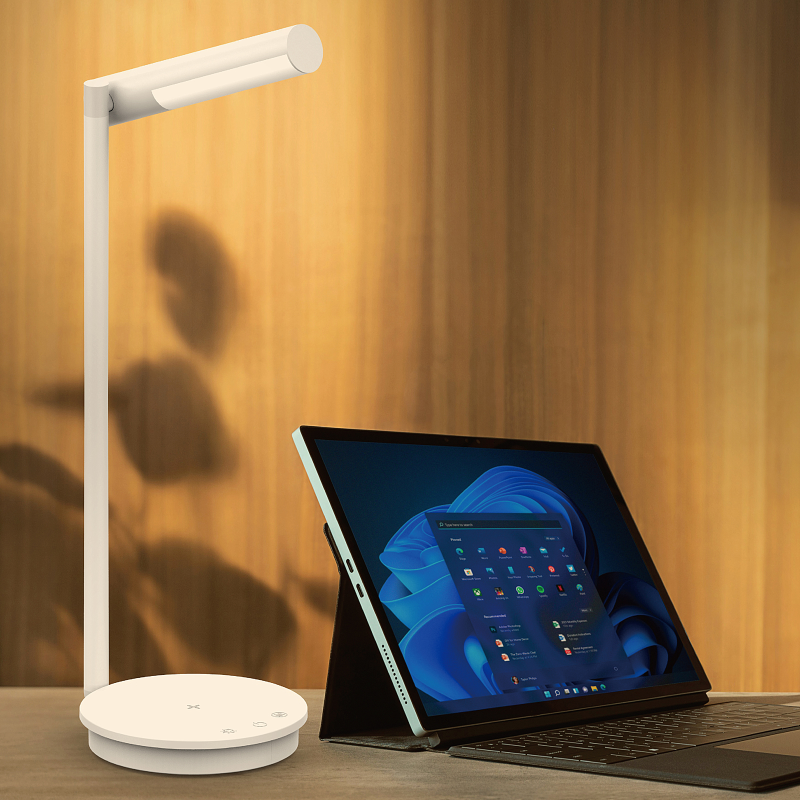 LED Desk Lamp with Wireless Charging