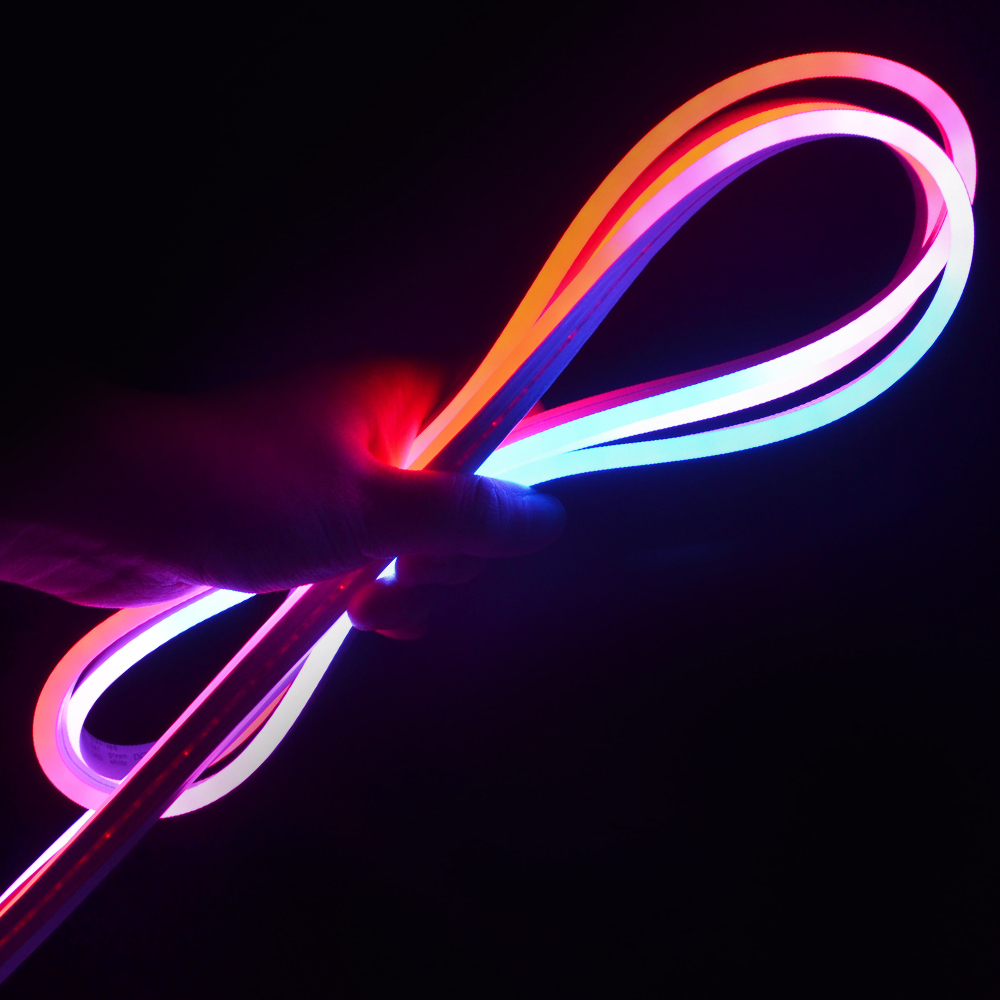 rgbic silicone tube addressable neon flex custom flexible 12v rgb neon strip light