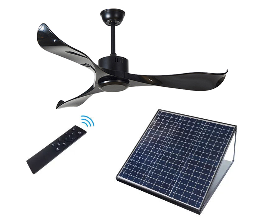 52-inch solar inverter DC outdoor ceiling fan Fan blade fan polycrystalline solar panel 100W 30V