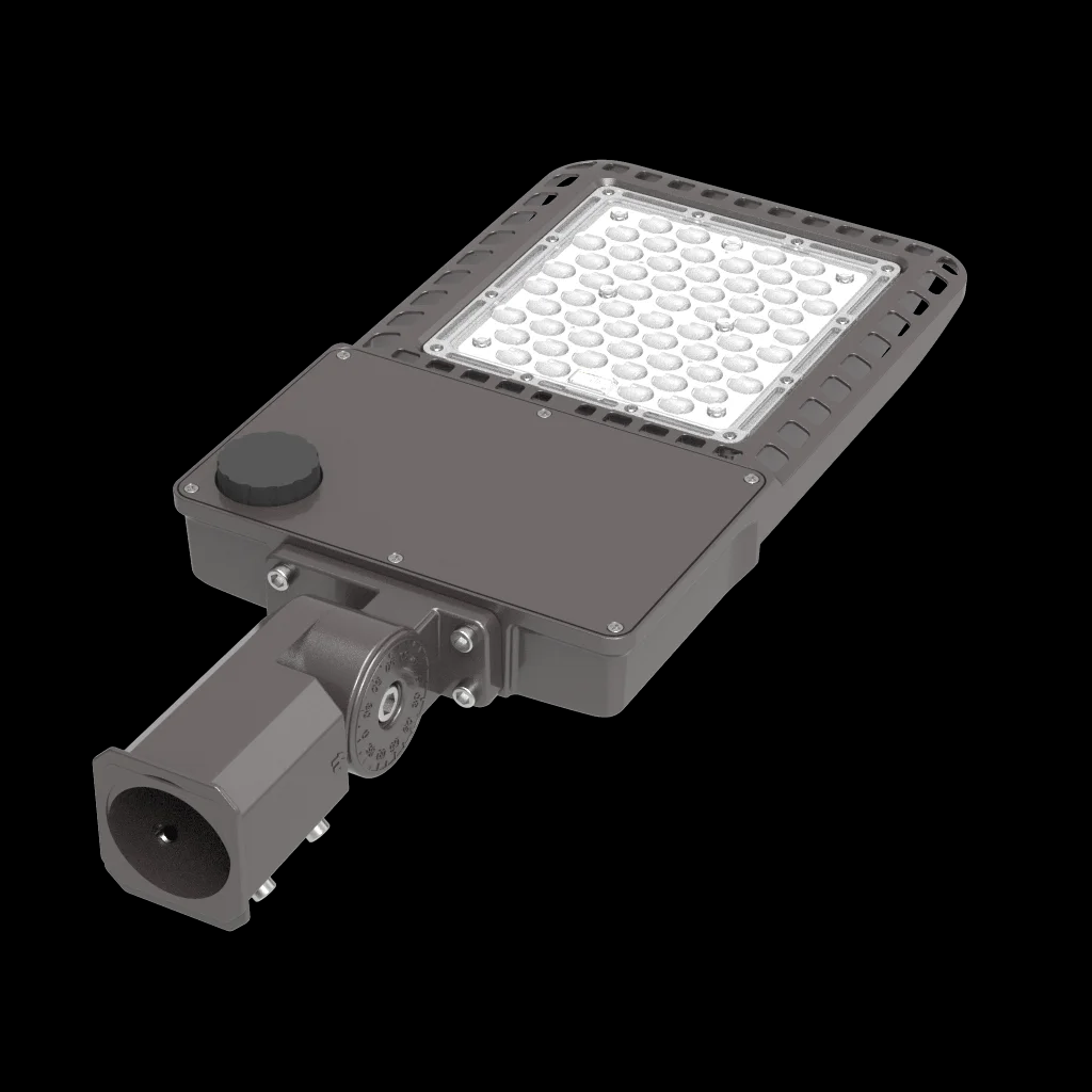 ANTSLIT 150W LED Shoebox Light With 4 Optional Sliding Connectors NEMA Zhaga and Microwave Radar
