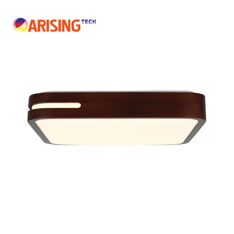ARISING Tondo Ceiling light Square wooden lamp slotted on the side