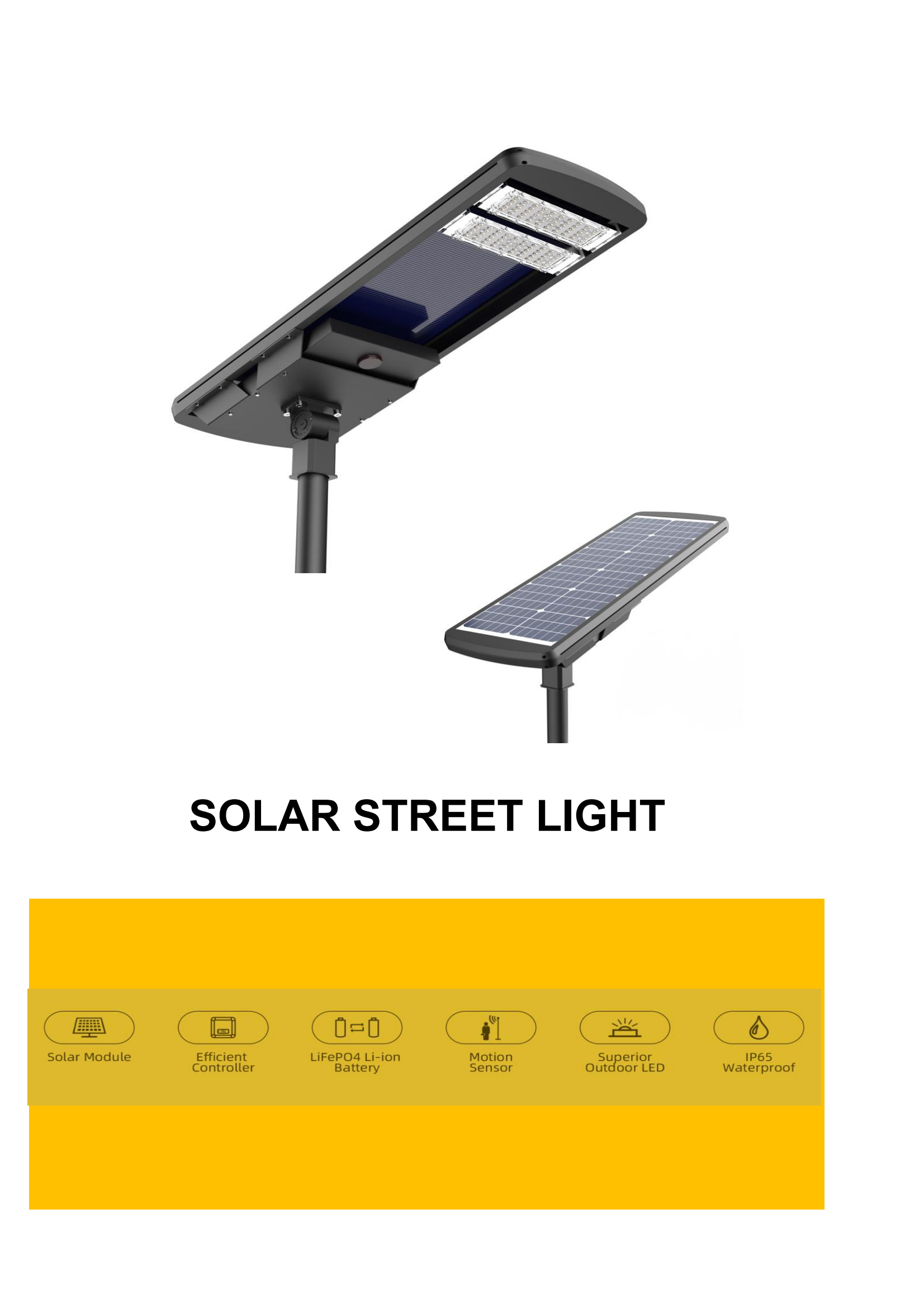 All in one solar street light
