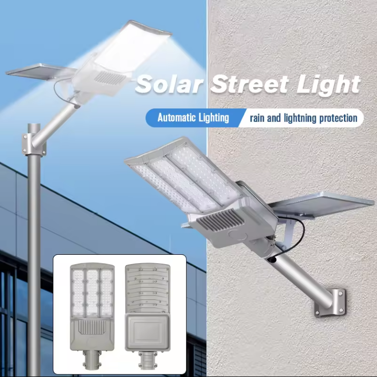 New Outdoor Lighting Waterproof 400w Three-Sided Solar Led Street Light With Polysilicon Solar Panel