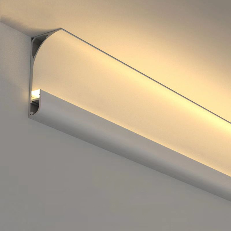 LED Aluminium Profile Free Ceiling Linear Lamp Indoor Indirect Light Molding Gypsum Bar Strip