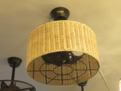pendant lamp with fan retro style scuttle fan lamp