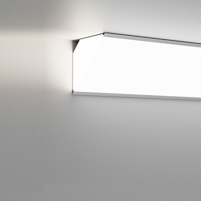45° Oblique Beam LED Aluminum Profile Top Corner Linear Light Reflective Strip
