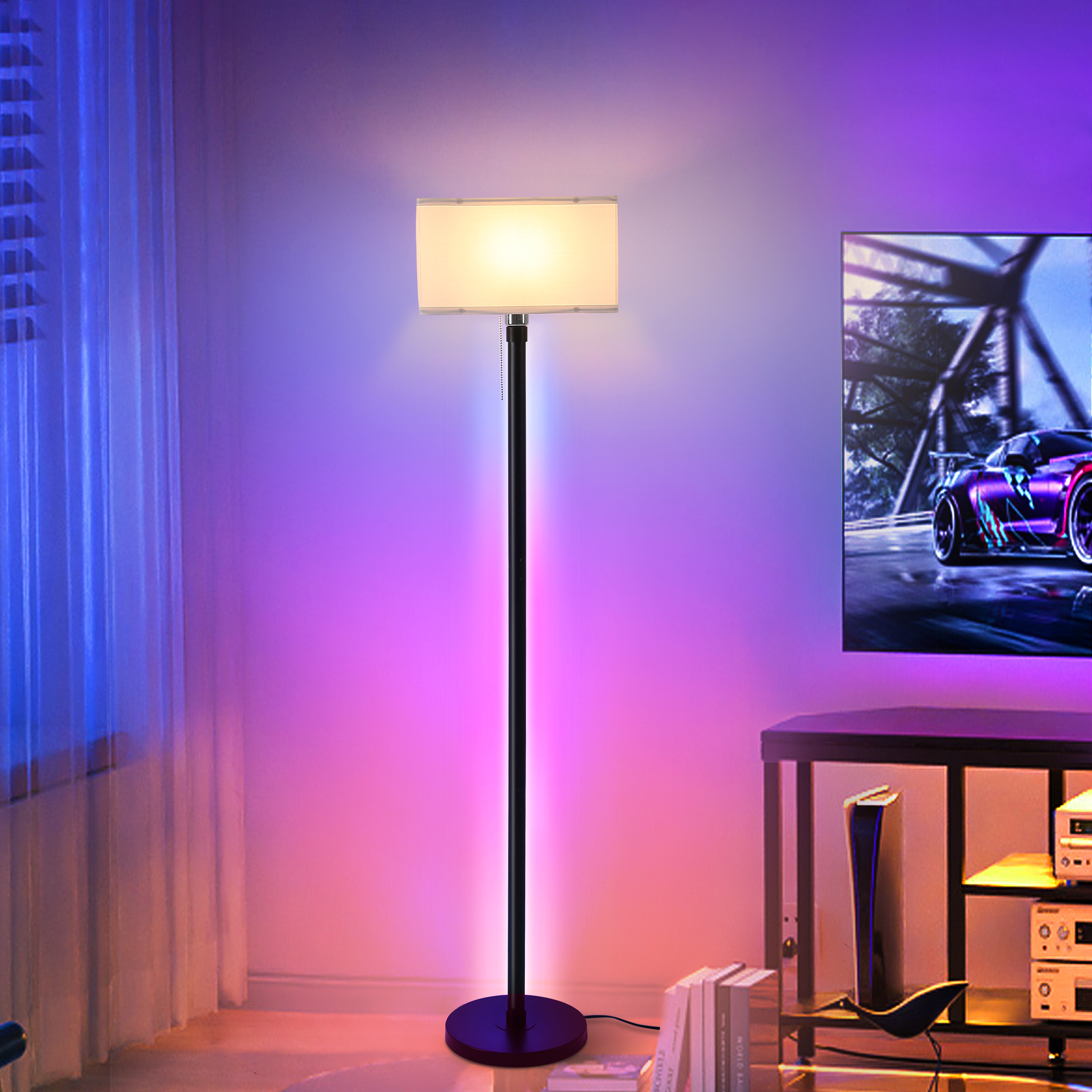 LED floor lamp indoor floor -to -ceiling light atmosphere RGB