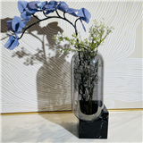 Fashimdecor Glass Marble Vase Enhances Floral Displays