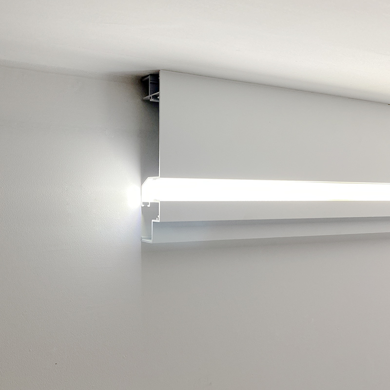 Top Corner Extrusion Aluminum Profile For Ceiling Lighting