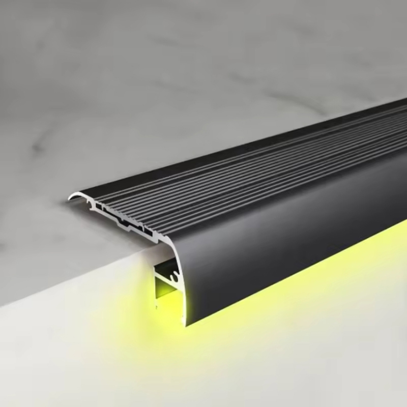Stair Aluminum Profile For LED Strip Nosing Stairway Hard Bar Strip Lighting