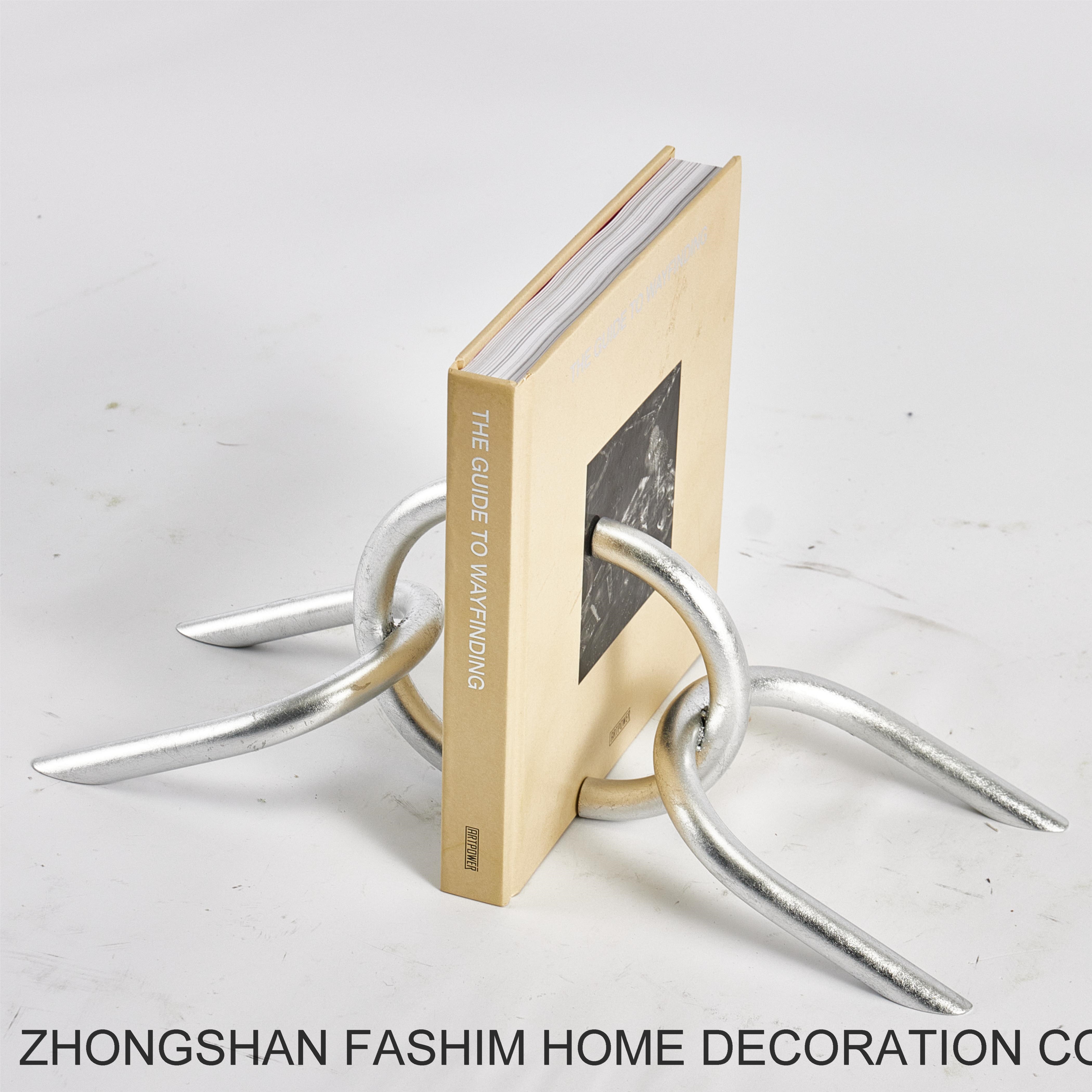 Fashimdecor modern s s steel home decoration sculpture ornaments bookend