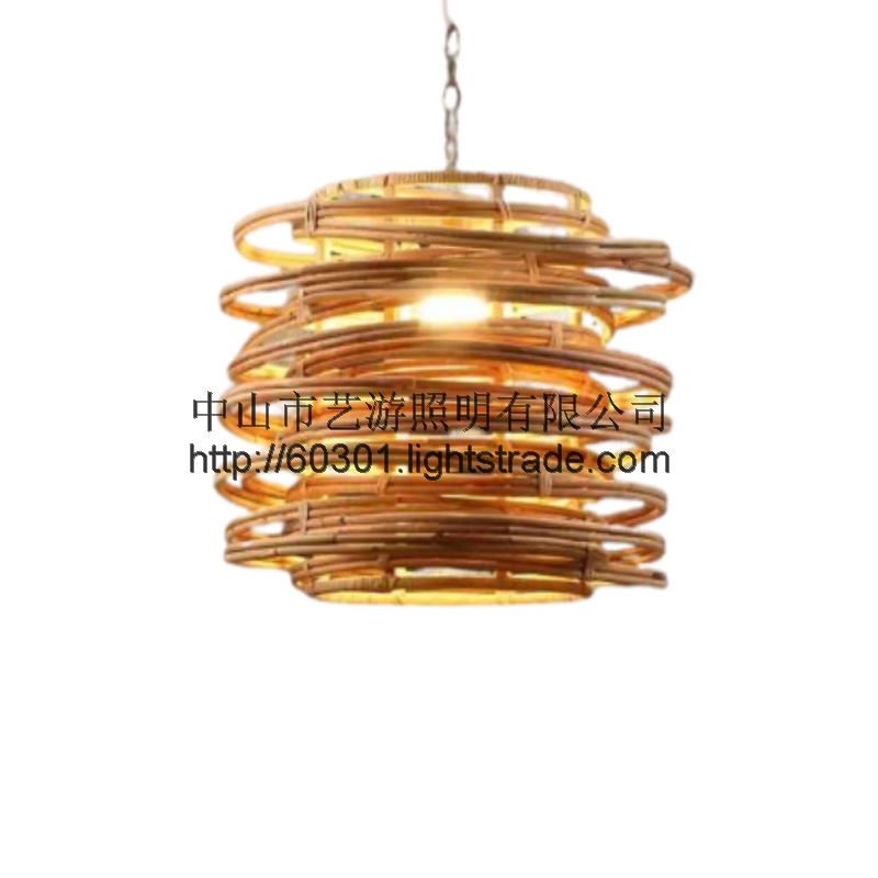 Wholesale Modern Bamboo Weave Pendant Light with Round Handmade dome Rattan Lamp for Farm Hotel