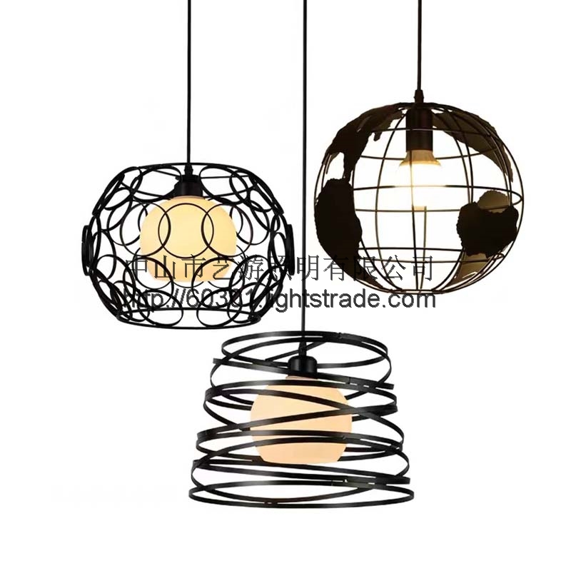 2023 Nordic Lamp Iron Pendant Lights Industrial Home Lighting with 3-Lights Cylinder shade E27 Socke