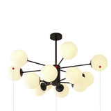 China Wholesale Sputnik Chandelier Mid Century Modern Pendant Light Black Light Fixture for Living R