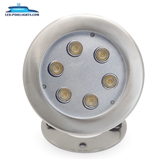 HUAXIA 6W 304SS High Power LED Underwater Spot Light Waterproof Under water Swimming Pool Lamp