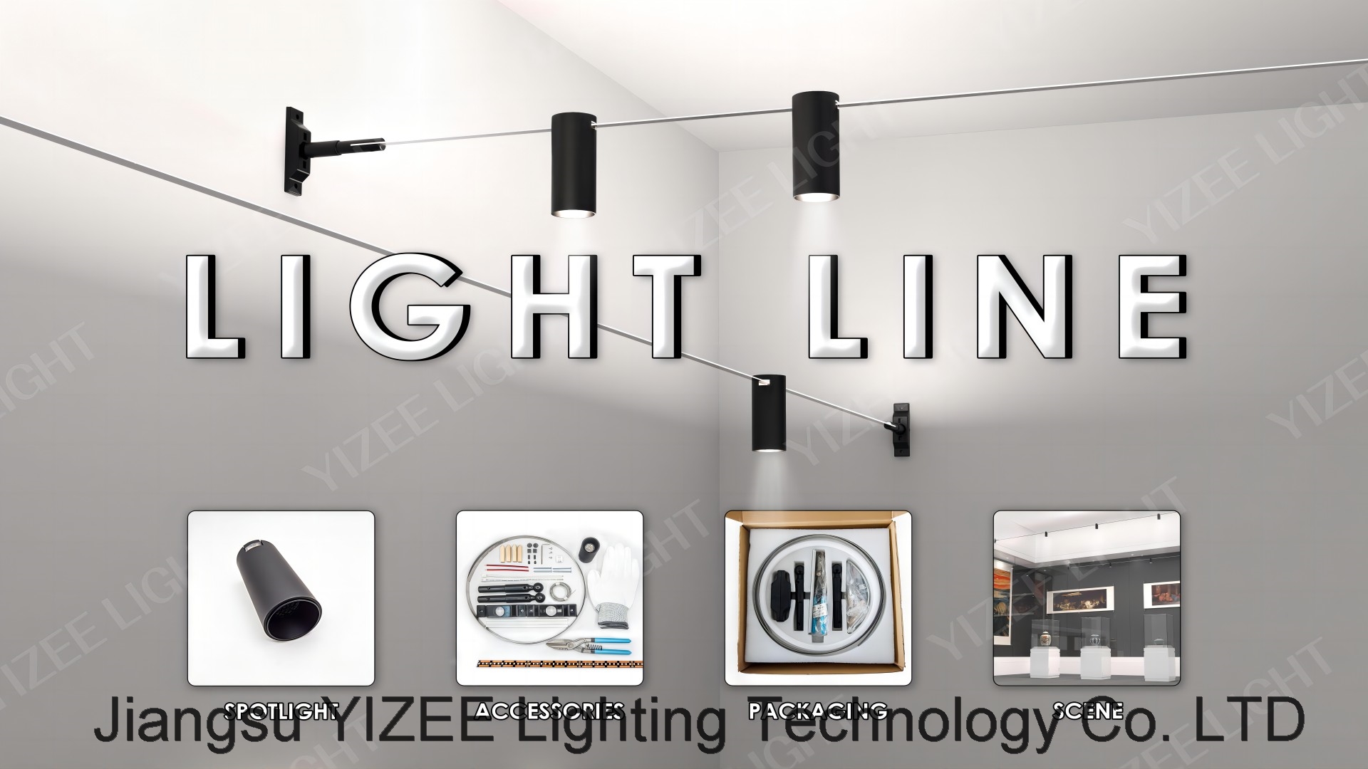 New Skyline Linear Lighting with Spot Lights for Accent Lighting