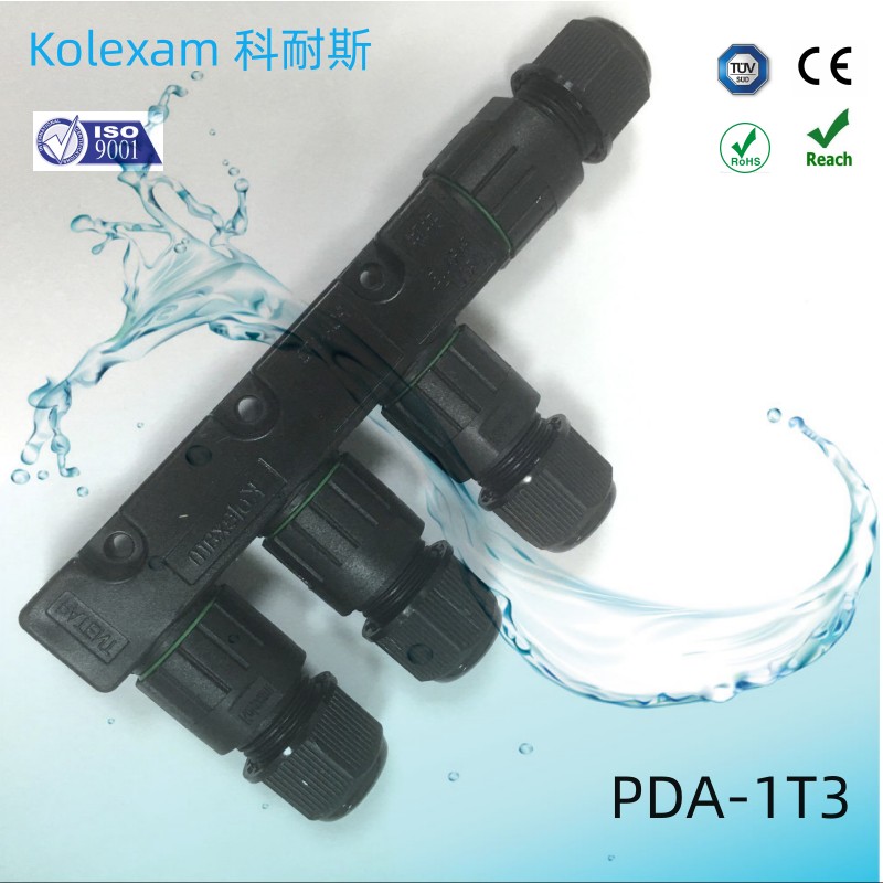 Prductinon of LED street lamp strip connector 1drag 3 modules multi-branch F-type