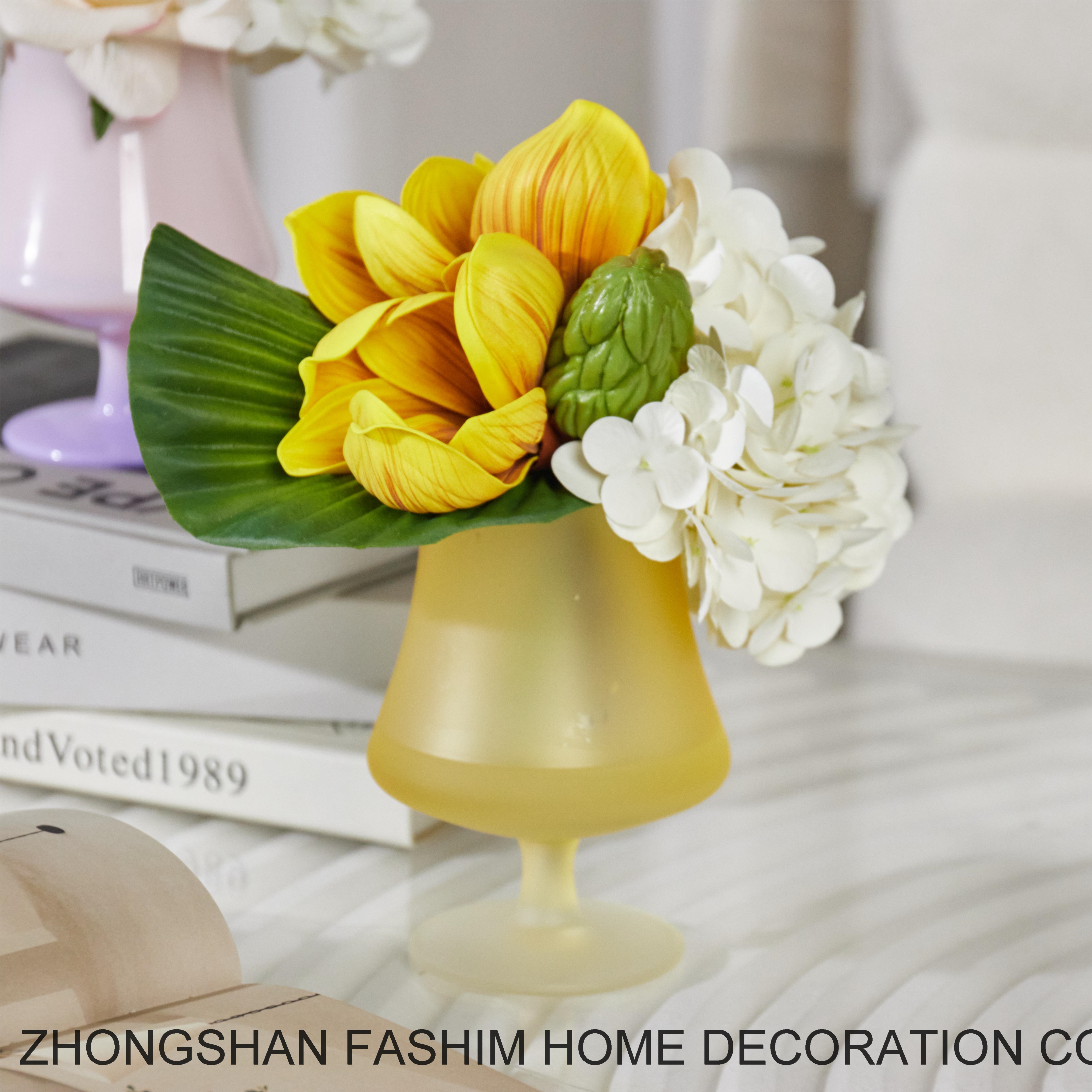 Fashimdecor modern home decoration Simple Handmade Artificial Flower With Vase
