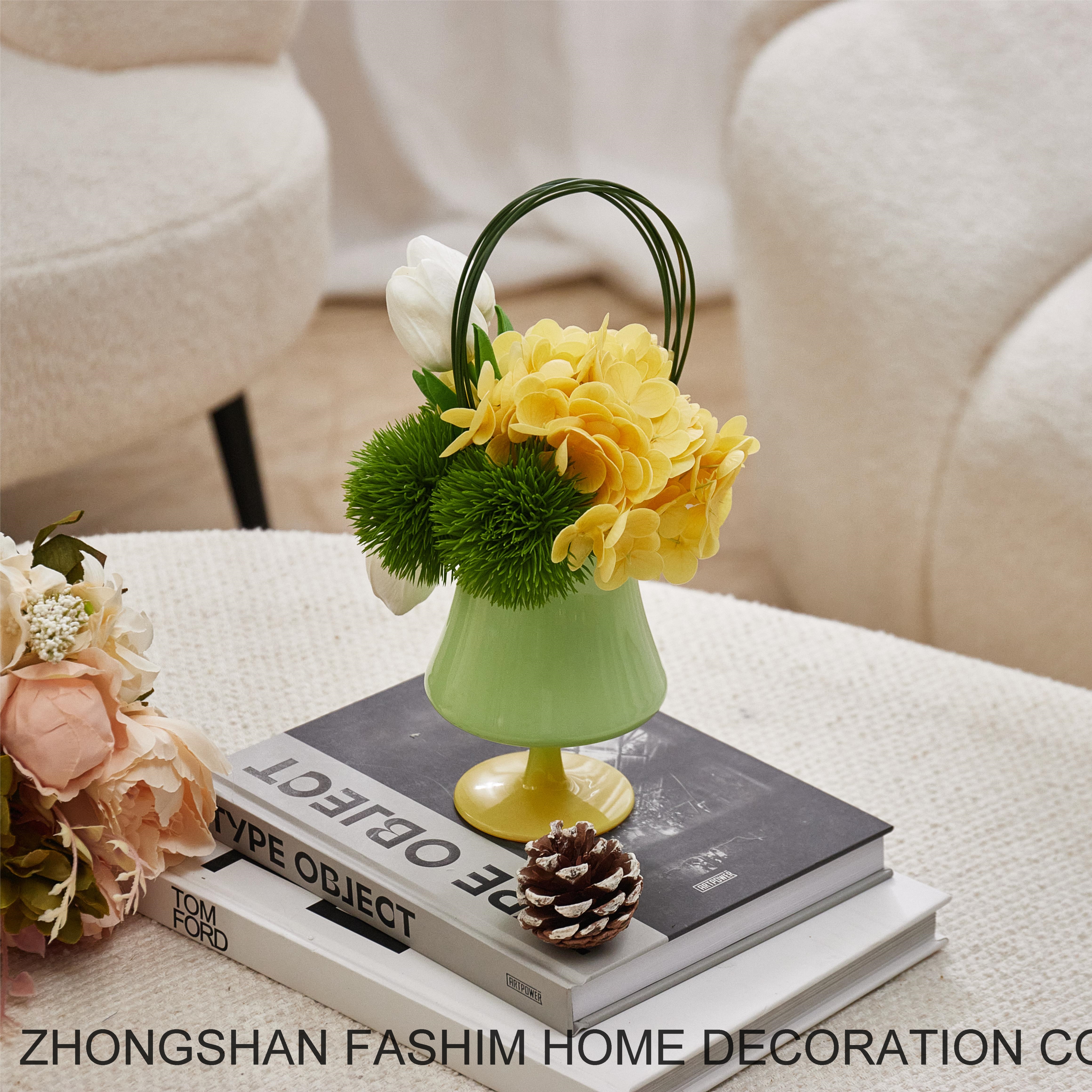Fashimdecor modern home decoration Wedding Artificial Flower With Vase